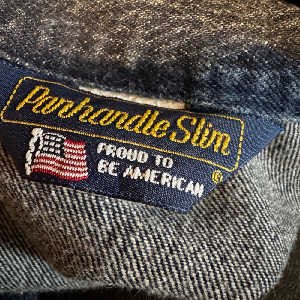 Vintage Panhandle Slim Western Jean Jacket Women's Large Pleated Puff Sleeve USA - Picture 3 of 8